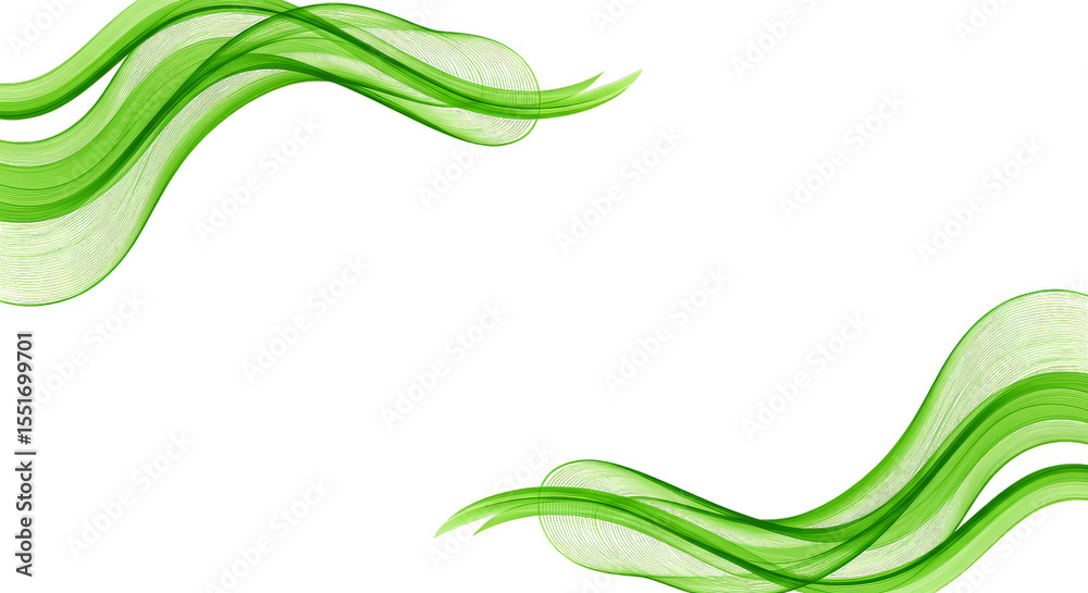 Green Wave Abstract Background Illustration Transparent Frame Green Wave Abstract Background Illustration Transparent Frame