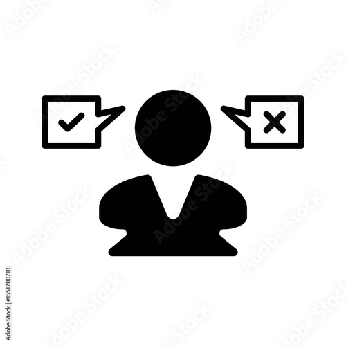 business decision making confusion icon.