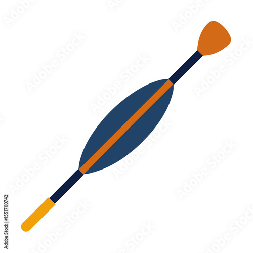 Canoe paddle icon for boating trips Vector illustration on white background