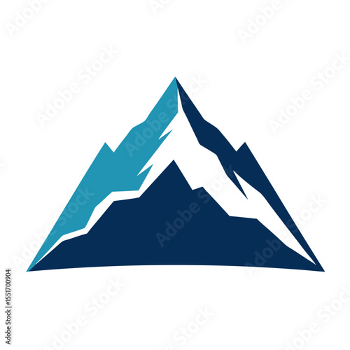 Mountain peak nature hiking icon Vector illustration on white background