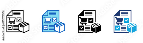 Product Listing icon Multi Style Vector Illustration