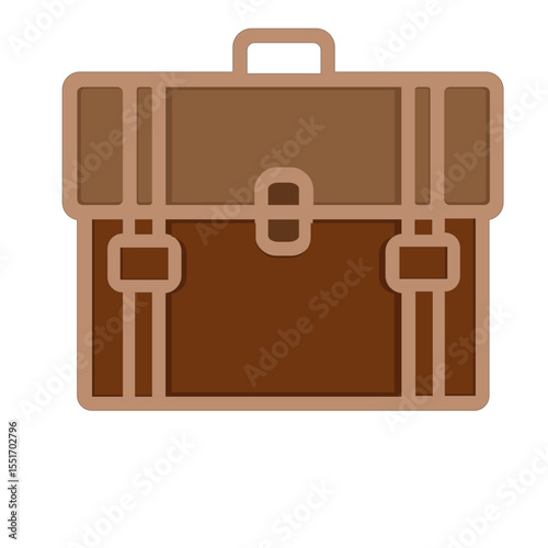 vector illustration Icon of a Work bag brown