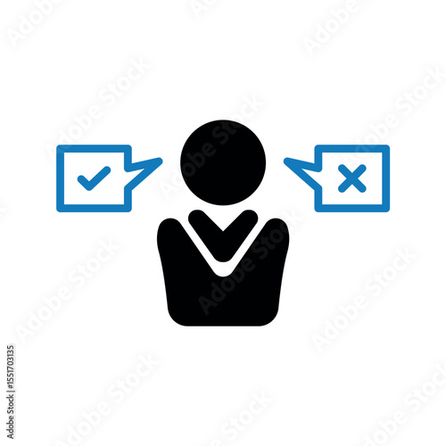 business decision making confusion icon.