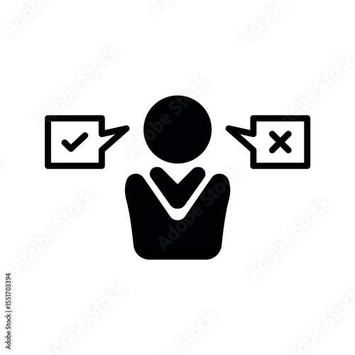 business decision making confusion icon.