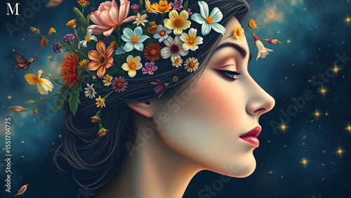 Floral Muse of the Cosmos