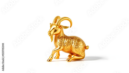 gold goat figurine