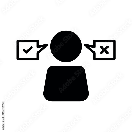 business decision making confusion icon.