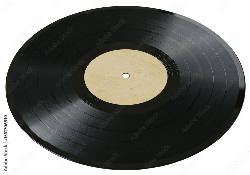 Obraz premium Illustration of Black Vinyl Record Disk for Music Audio Entertainment