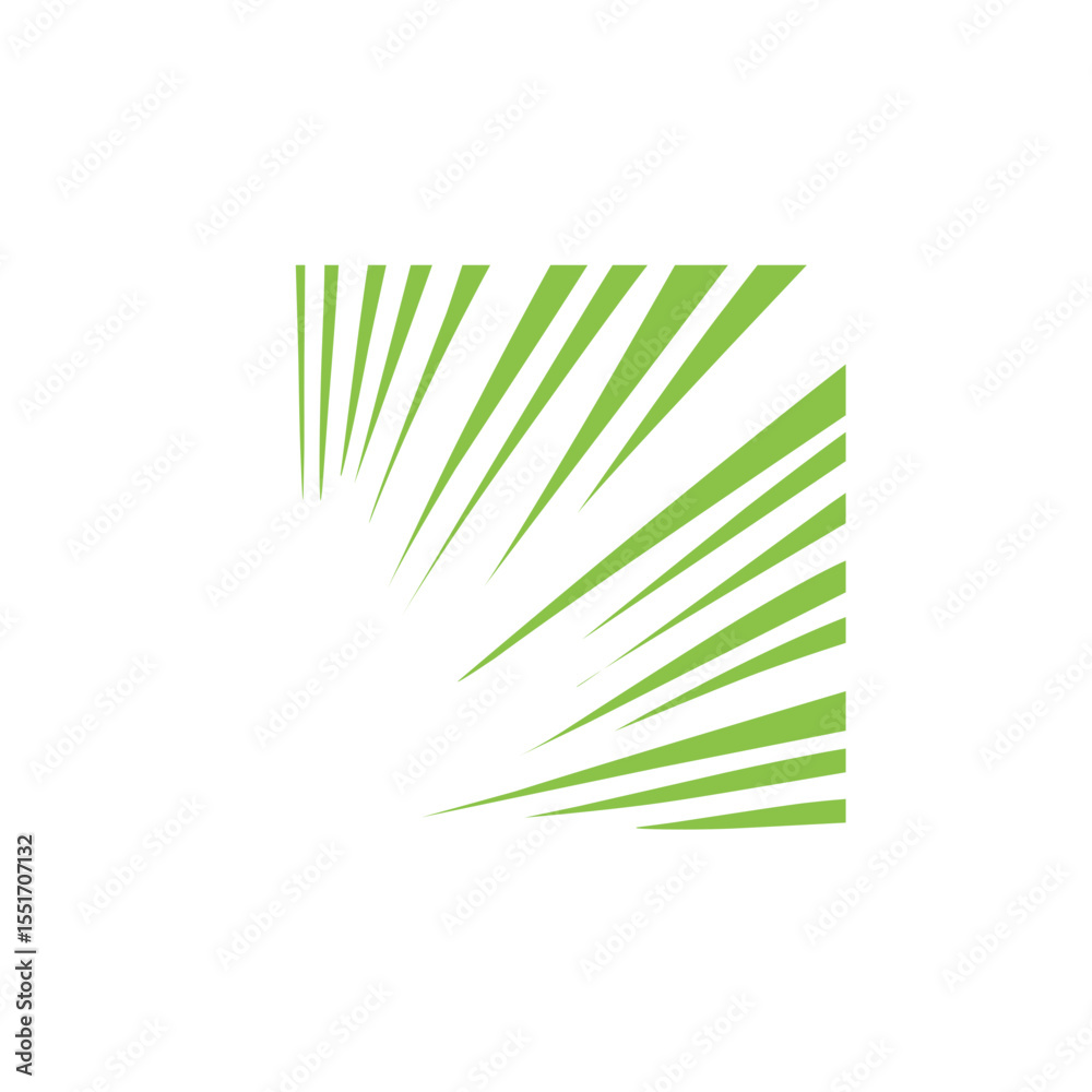 Fototapeta premium Green Rays Zoom In Motion Effec