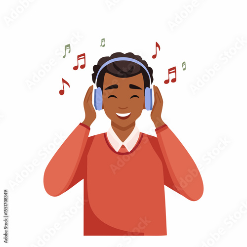 man listening to music