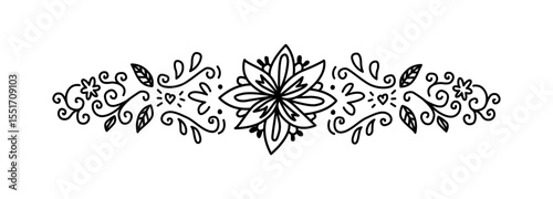 Hand drawn wedding ornaments collection