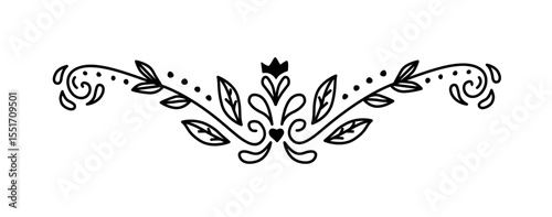 Hand drawn wedding ornaments collection