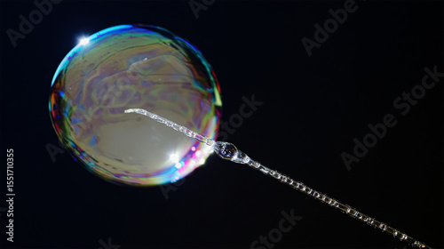 Beautiful transparent soap bubble isolated on white