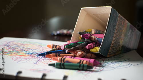 Group of colorful pencils on white background