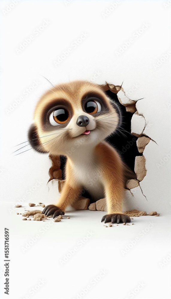 Obraz premium 3D Erdmännchen