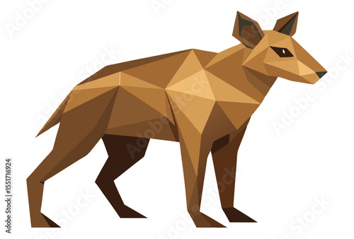 Unique Weird Animal Polygonal Vector Low Poly Geometric Style Icon Illustration