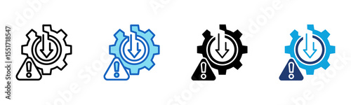 Disruption icon Multi Style Vector Illustration