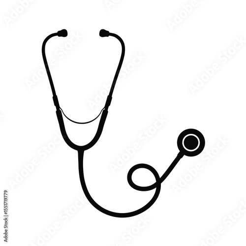 stethoscope isolated on white