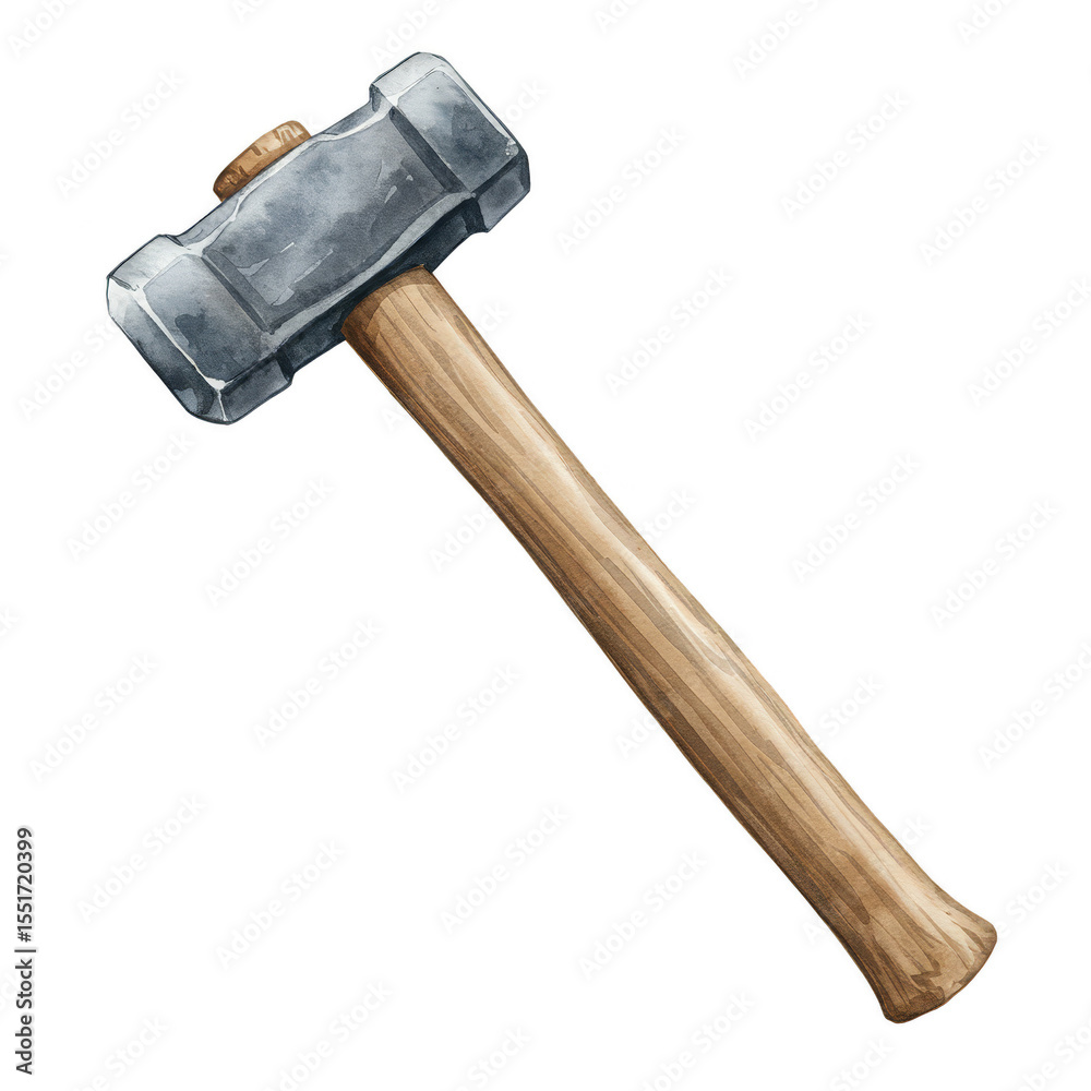 Illustration Of Hammer Metal Mallet Construction With Transparent Background Illustration Of Hammer Metal Mallet Construction With Transparent Background