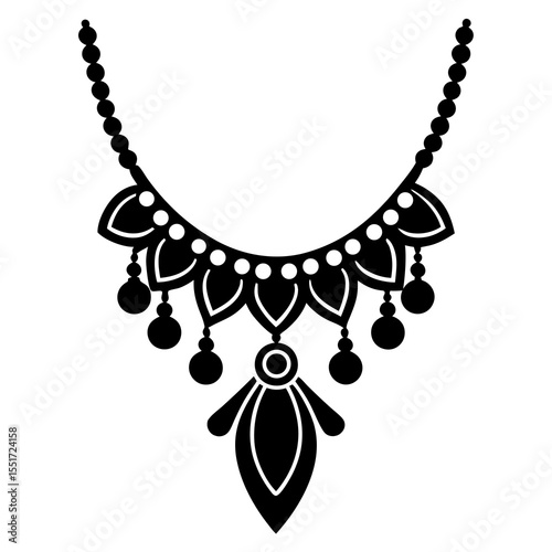 necklace and earrings