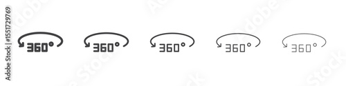 360 degree view icon simple illustration logo art
