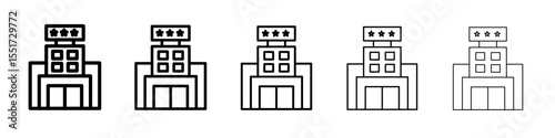 3 star Hotel icon simple illustration logo art