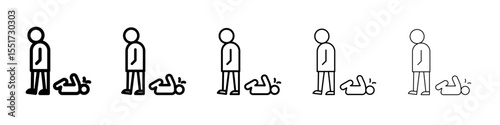 abandonment icon simple illustration logo art