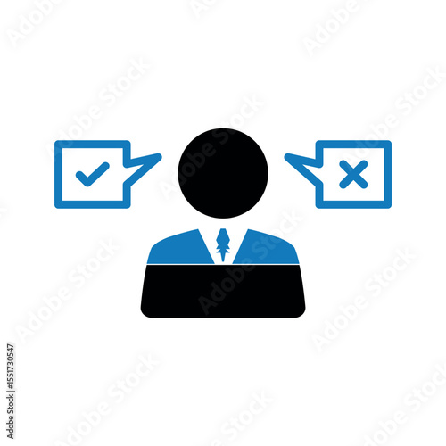 business decision making confusion icon.