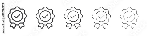 achievement medal icon simple illustration logo art