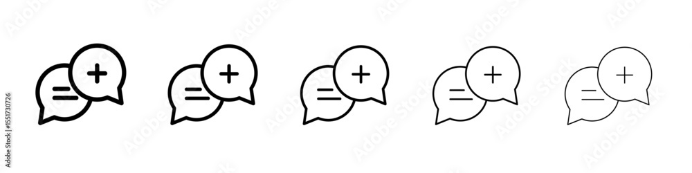 Fototapeta premium Add chat icon simple illustration logo art