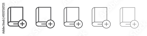 Add book icon simple illustration logo art