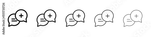 Add chat icon simple illustration logo art