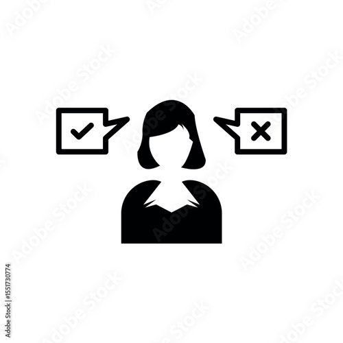 business decision making confusion icon.