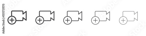 Add video icon simple illustration logo art