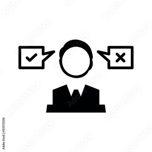 business decision making confusion icon.