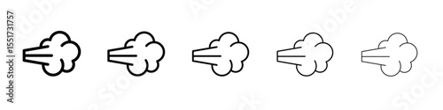 Air spray cloud icon simple illustration logo art