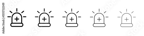 Ambulance siren icon simple illustration logo art