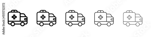 Ambulance icon simple illustration logo art