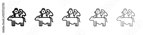 Animal husbandry icon simple illustration logo art