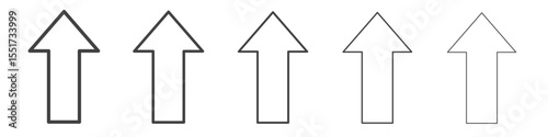 Arrow up icon simple illustration logo art