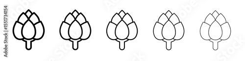 artichoke icon simple illustration logo art