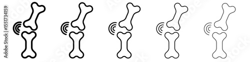 Arthritis knee joint pain icon simple illustration logo art