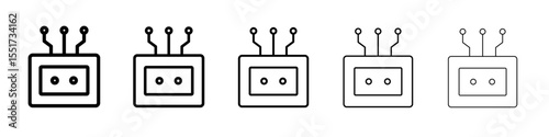 Artificial intelligence icon simple illustration logo art