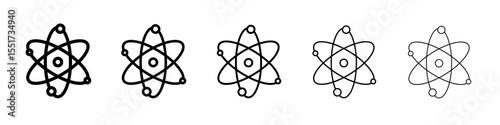 Atom scientific icon simple illustration logo art