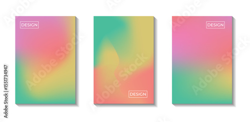 Colorful abstract gradient backgrounds with pastel rainbow tones. Ideal for modern posters, social media, and creative digital art.