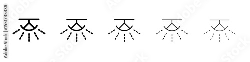 Automatic irrigation sprinklers icon simple illustration logo art