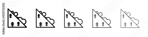 avalanche icon simple illustration logo art