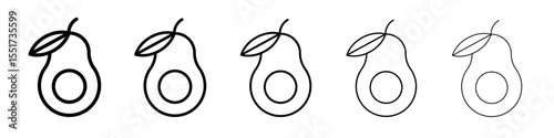 avocado icon simple illustration logo art