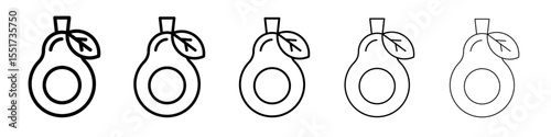avocado icon simple illustration logo art