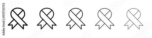 Awareness ribbon icon simple illustration logo art